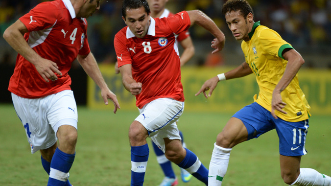 Første kamp 1/8 VM 2014: Brasilien - Chile